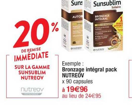 bronzage intégral pack nutreov