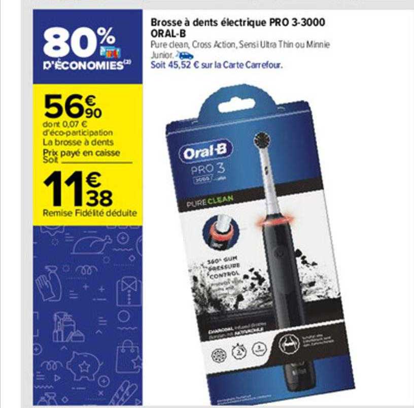 brosse à dents électrique pro 3-3000 oral-b