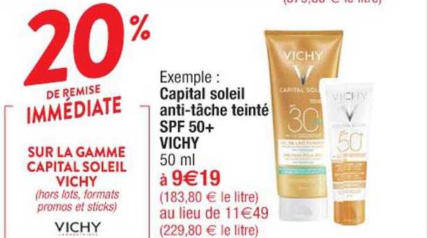 capital soleil anti-tâche teinté spf 50+ vichy