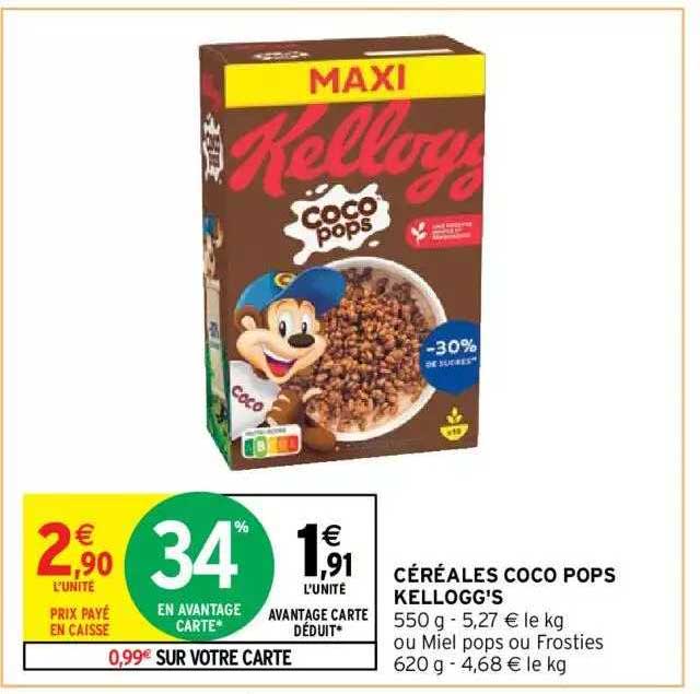 céréales coco pops kellogg's