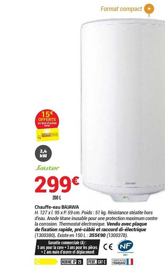 chauffe-eau bajawa sauter