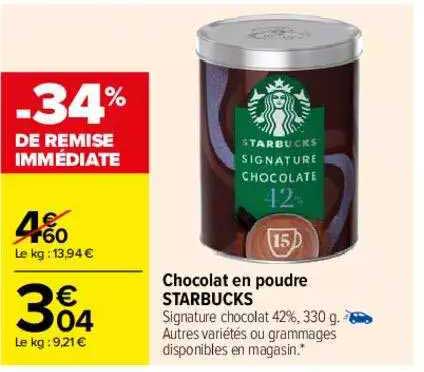 Chocolat En Poudre Starbucks
