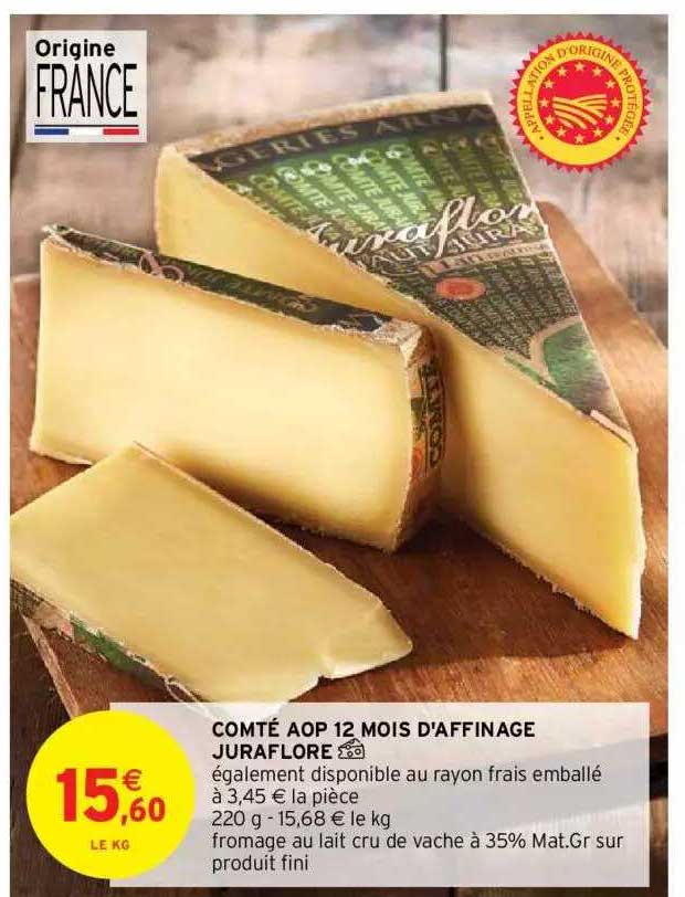Comté Aop 12 Mois D'affinage Juraflore