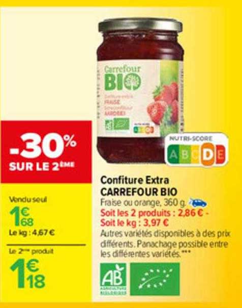 Confiture Extra Carrefour Bio