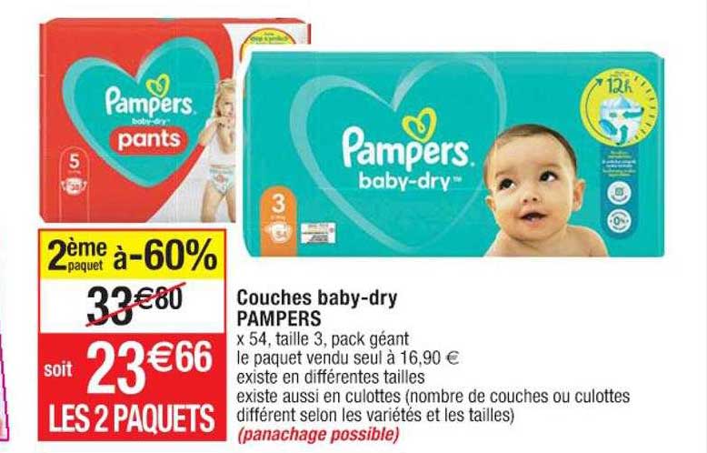 couches baby-dry pampers