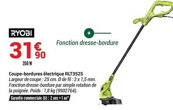 coupe-bordures électrique rlt3525 ryobi