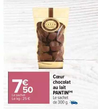 cœur chocolat au lait pantin