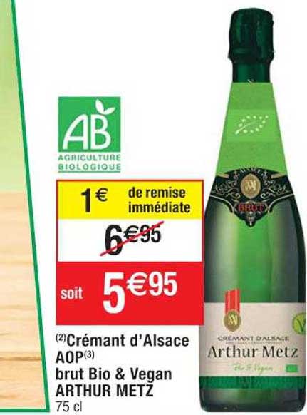 crémant d'alsace aop brut bio & vegan arthur metz