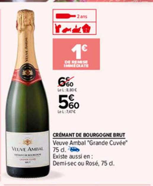 crémant de bourgogne brut veuve ambal "grande cuvée"