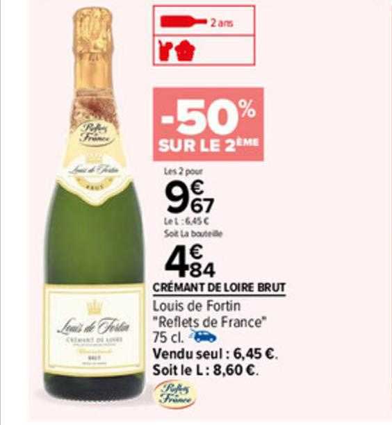 crémant de loire brut louis de fortin "reflets de france"