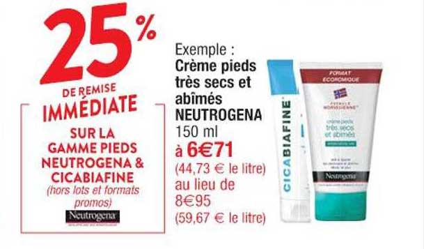 crème pieds très secs et abîmés neutrogena