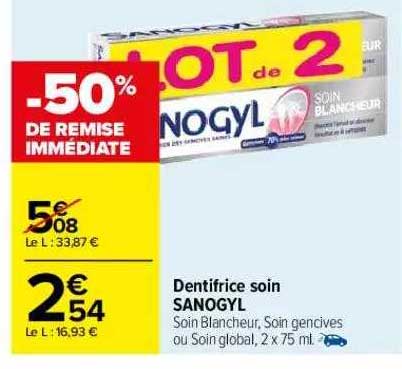 Dentifrice Soin Sanogyl