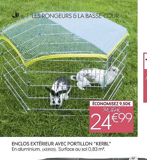 enclos extérieur avec portillon "kerbl"