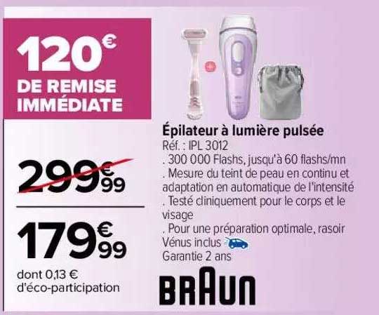 épilateur à lumière pulsée braun
