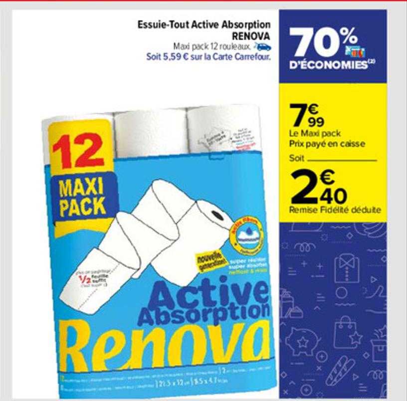 essuie-tout active absorption renova