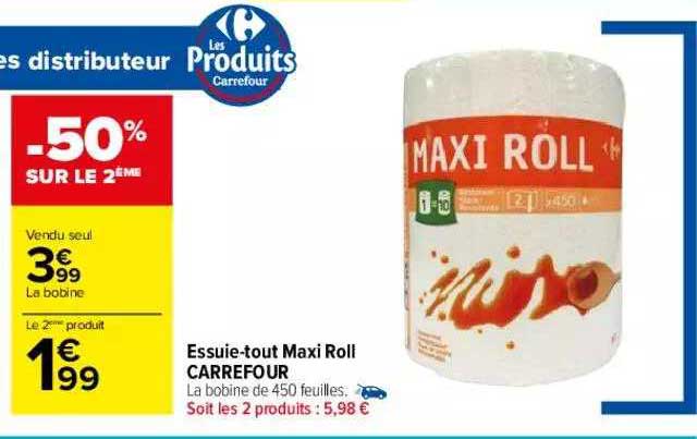 Essuie-tout Maxi Roll Carrefour