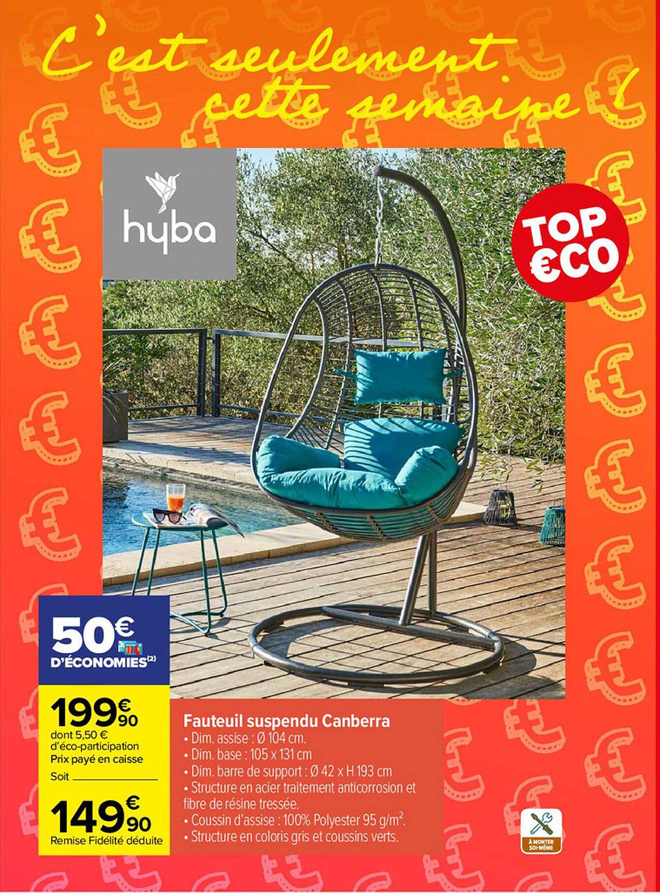 Fauteuil Suspendu Canberra Hyba
