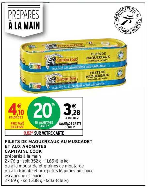 filets de maquereaux au muscadet et aux aromates capitaine cook