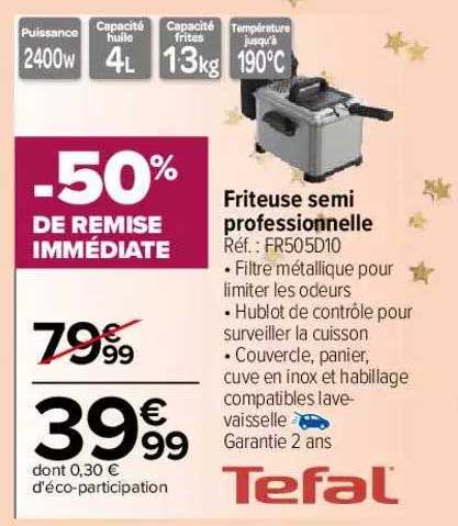 friteuse semi professionnelle tefal