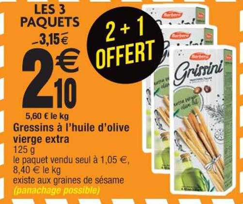 Gressins à L'huile D'olive Vierge Extra