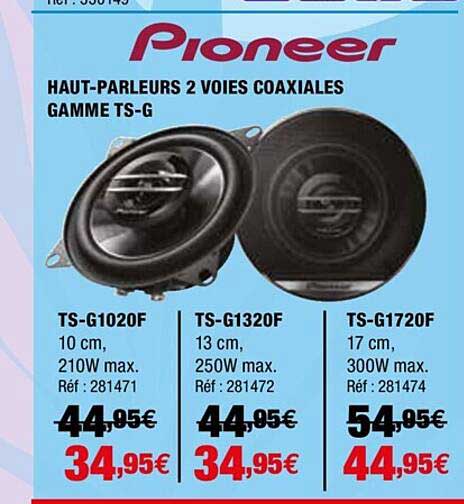 haut-parleurs 2 voies coaxiales gamme ts-g pioneer