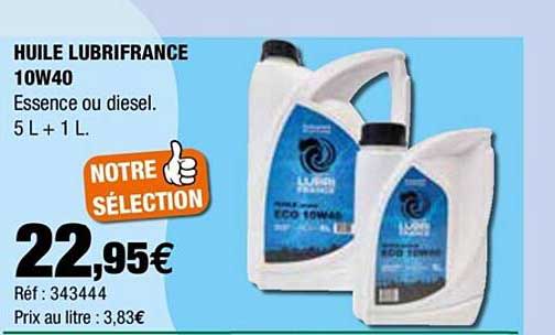 Huile Lubrifrance 10w40