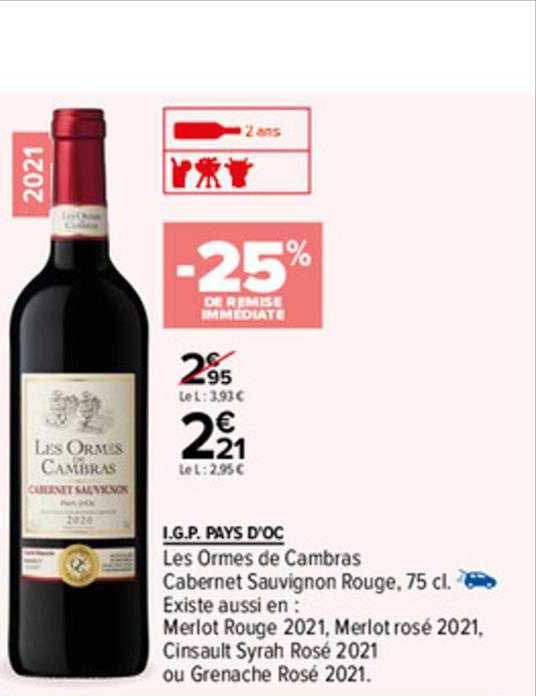 i.g.p. pays d'oc les ormes de cambras