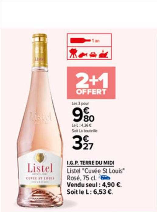 i.g.p. terre du midi listel  "cuvée st louis"