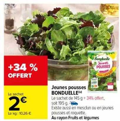 jeunes pousses bonduelle