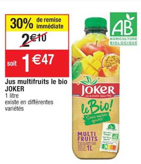 Jus Multifruits Le Bio Joker