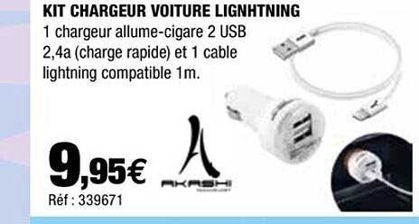 Kit Chargeur Voiture Lightning