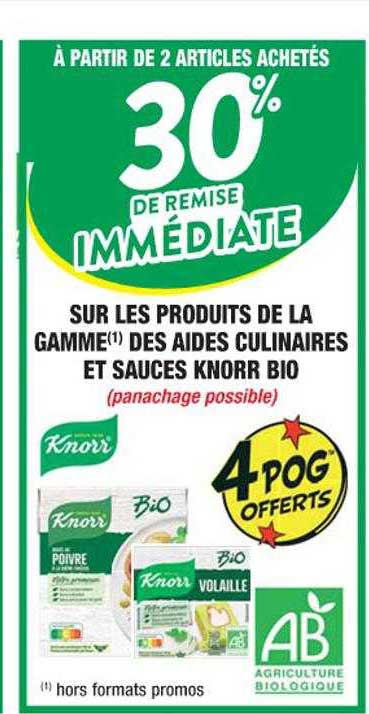 la gamme des aides culinaires et sauces knorr bio