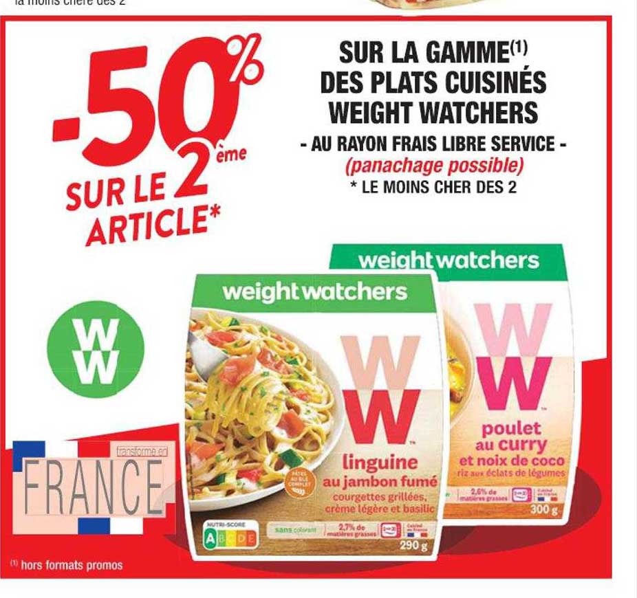 la gamme des plats cuisinés weight watchers
