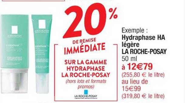 la gamme hydraphase la roche-posay : hydraphase ha légère la roche-posay