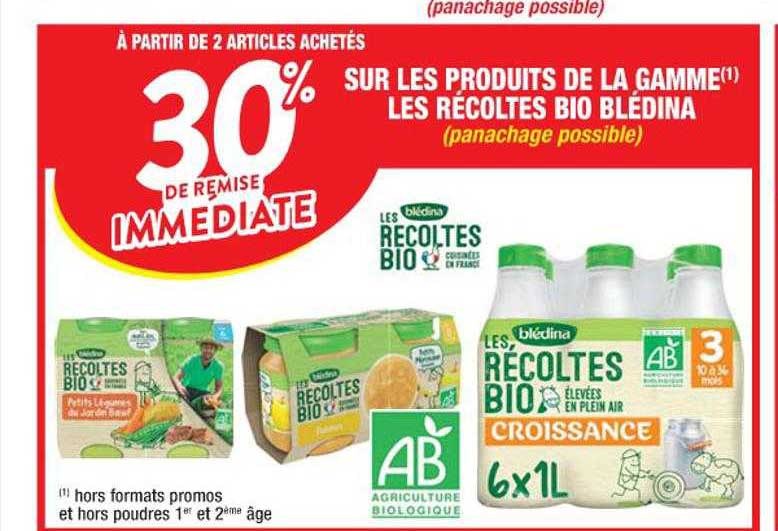 la gamme les récoltes bio blédina