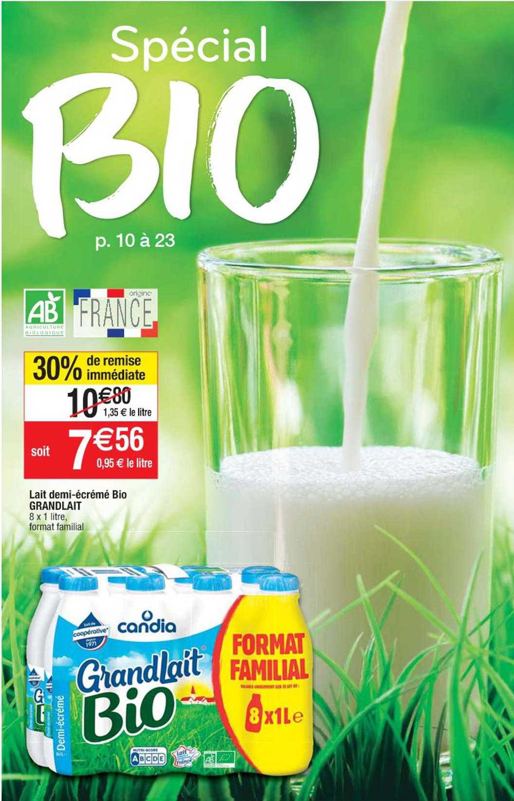 lait demi-écrémé bio grandlait