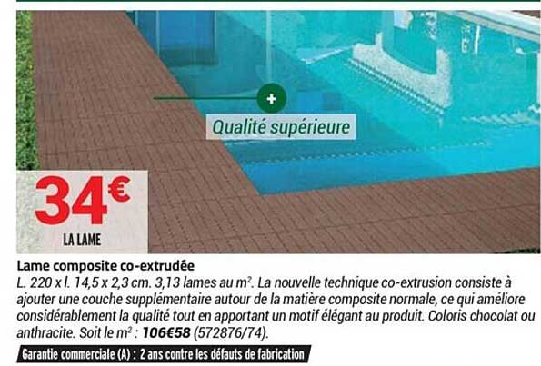 lame composite co-extrudée