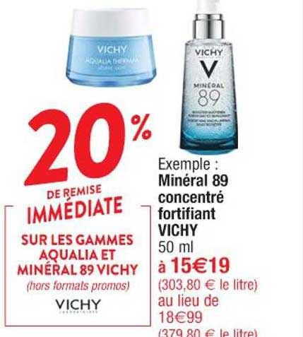 les gammes aqualia et minérale 89 vichy : minéral 89 concentré fortifiant vichy