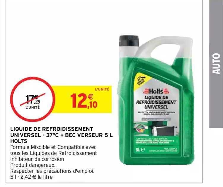 liquide de refroidissement universel -37°c + bec verseur 5 l holts