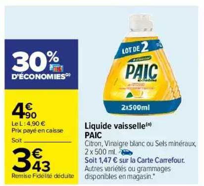 Liquide Vaisselle Paic