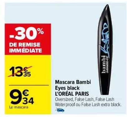mascara bambi eyes black l'oréal paris