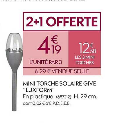 mini torche solaire give "luxform"