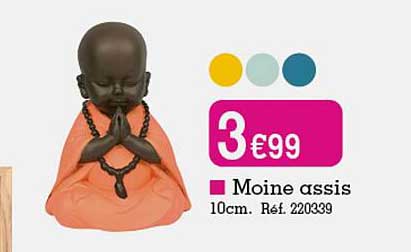 moine assis 10cm