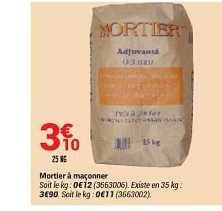 mortier à maçonner