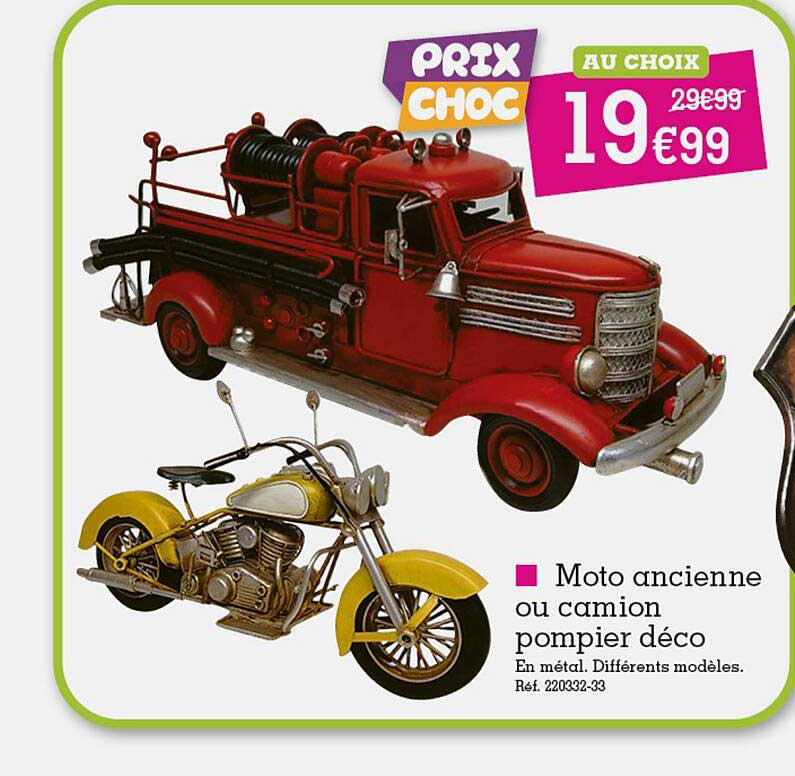 Moto Ancienne Ou Camion Pompier Déco