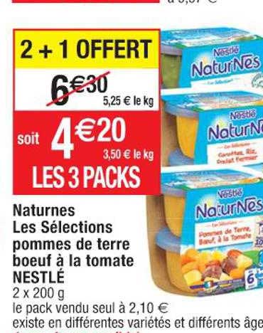 Naturnes Les Sélections Pommes De Terre Boeuf à La Tomate Nestlé