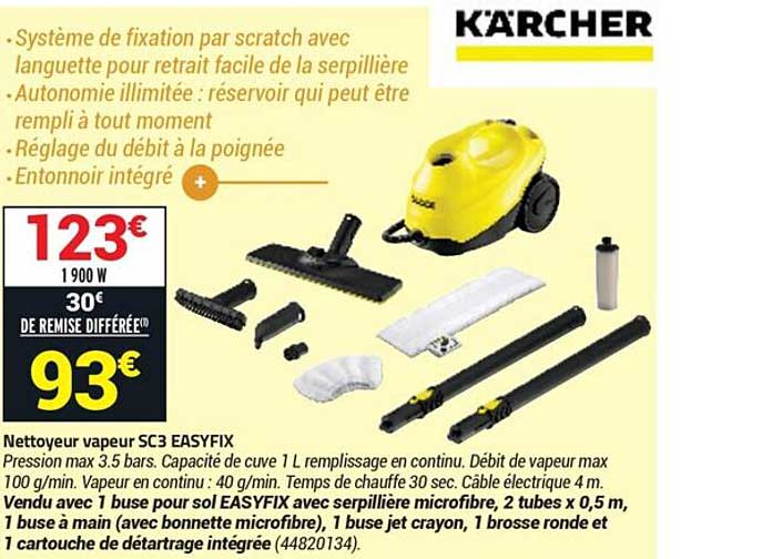 nettoyeur vapeur sc3 easyfix kärcher