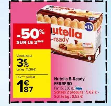 nutella b-ready ferrero