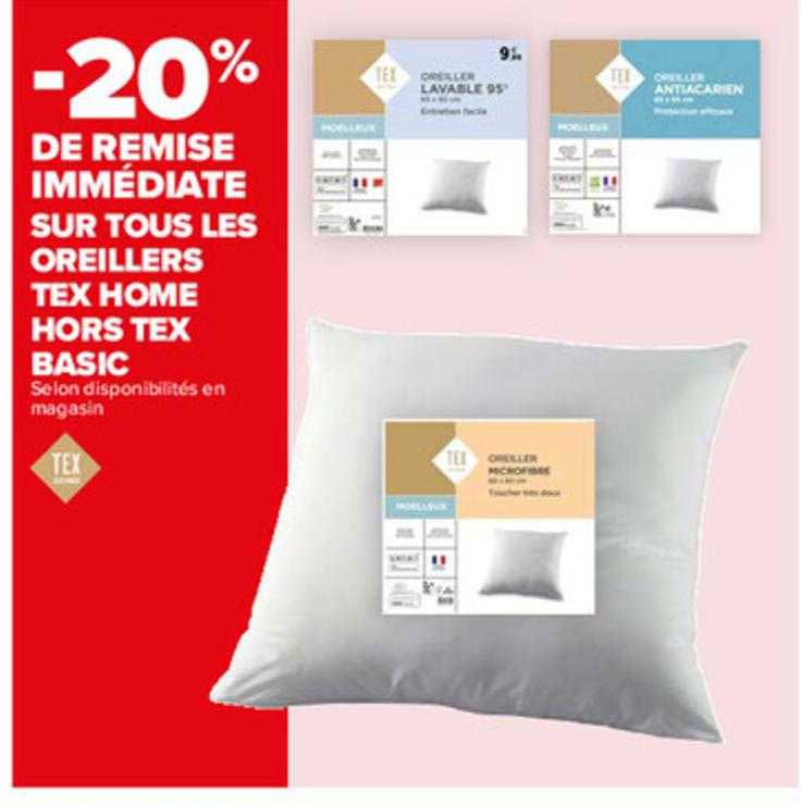 oreiller tex home hors tex basic
