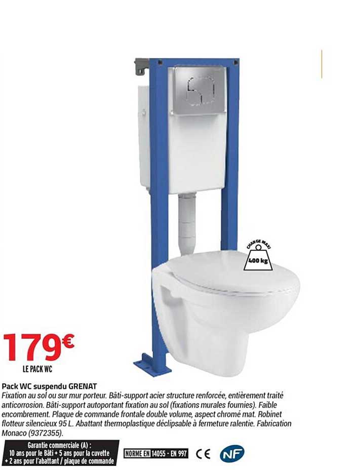 Pack Wc Suspendu Grenat